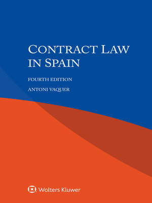 cover image of Contract Law in Spain